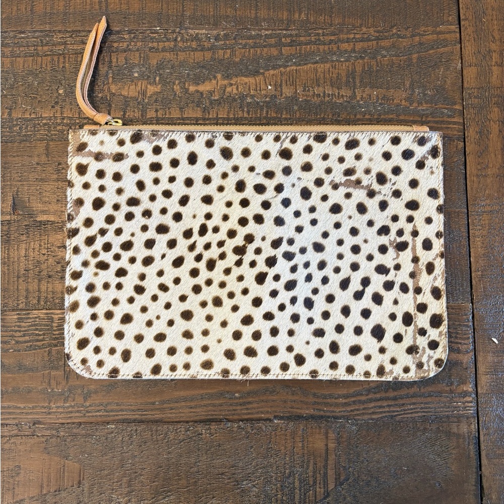 NWOT Alola Animal Print Genuine Leather LOLA Clutch